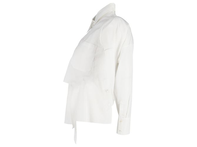 Camisa de una manga Ann Demeulemeester en algodón blanco - vista 2