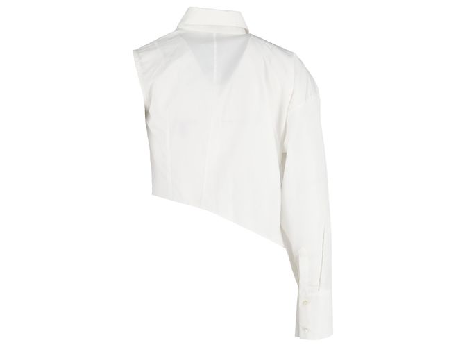Camisa de una manga Ann Demeulemeester en algodón blanco - vista 3