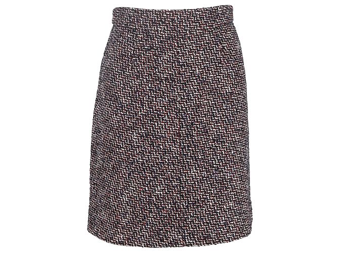 Gonna Mini Jiberty in Tweed Multicolore in Cotone Maje - vista 2