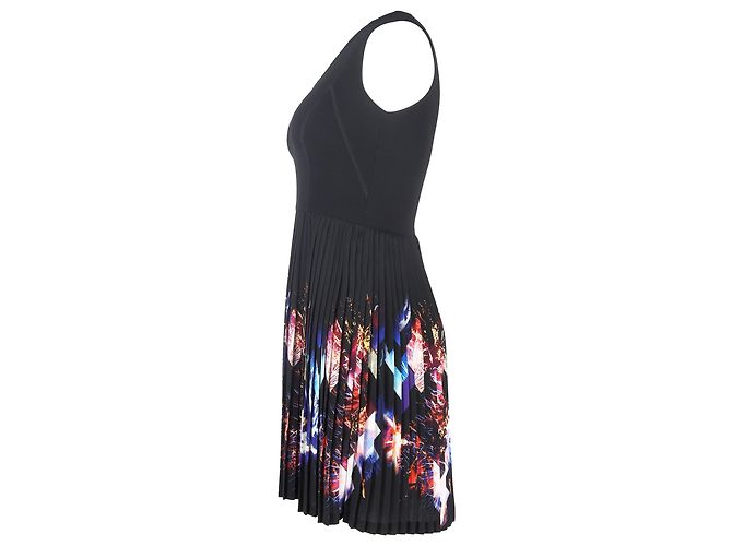 Vestido Mini Plisado Impreso Sandro Paris en Viscosa Multicolor - vista 2