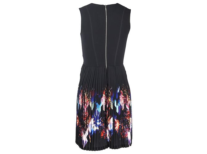 Vestido Mini Plisado Impreso Sandro Paris en Viscosa Multicolor - vista 3