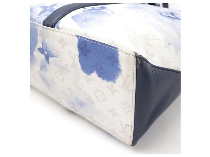Borsa tote 2 in 1 Monogram Watercolor Louis Vuitton Bianco Blu - vista 3