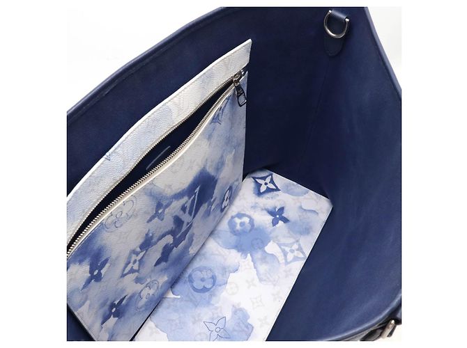 Borsa tote 2 in 1 Monogram Watercolor Louis Vuitton Bianco Blu - vista 8