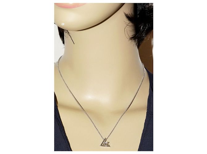 Collar Péndulo Louis Vuitton K18WG Volt One PM Q93806 Plata - vista 2