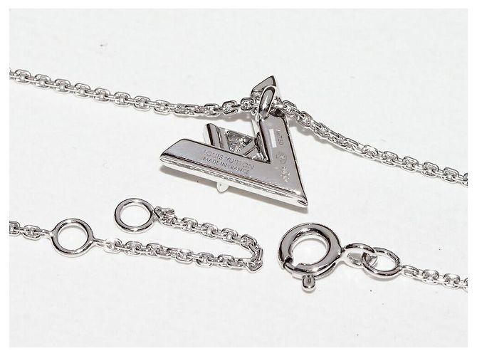 Collar Péndulo Louis Vuitton K18WG Volt One PM Q93806 Plata - vista 5