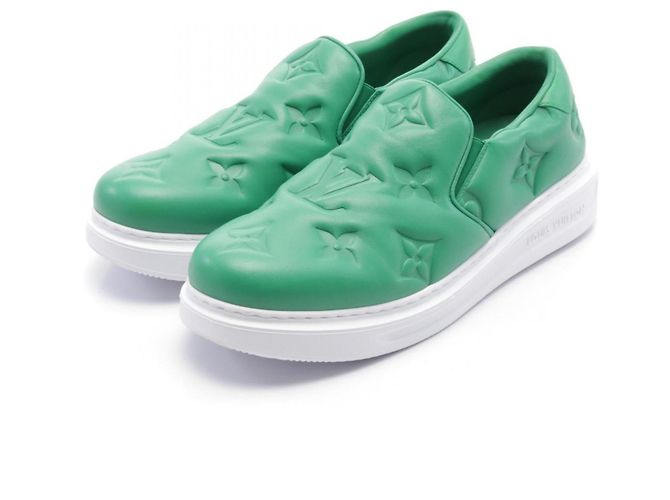 Monogram Leder Slipper Beverly Hills von Louis Vuitton Grün - Ansicht 2