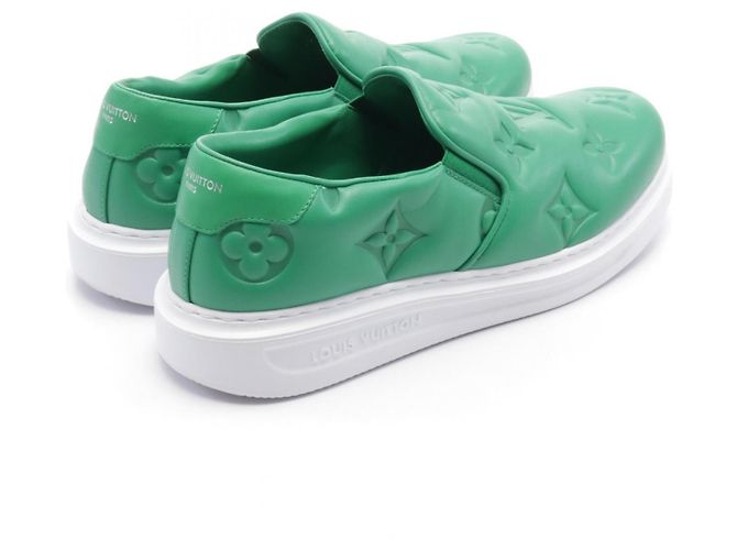 Monogram Leder Slipper Beverly Hills von Louis Vuitton Grün - Ansicht 3