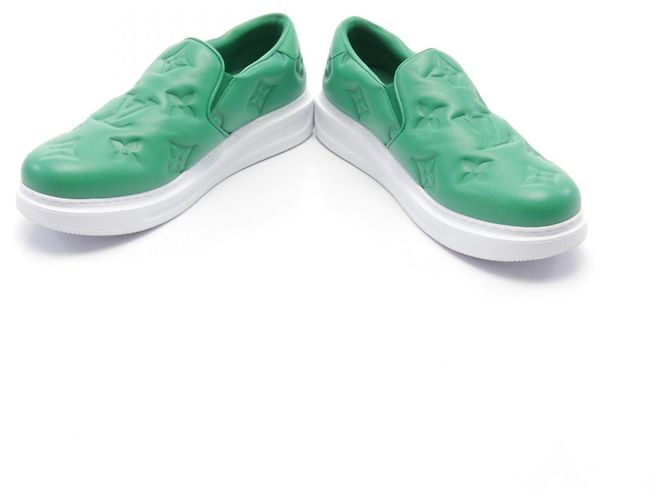 Monogram Leder Slipper Beverly Hills von Louis Vuitton Grün - Ansicht 5