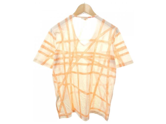 Camiseta de algodão Hermès S Bege Laranja - vista 2