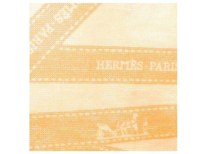 Camiseta de algodão Hermès S Bege Laranja - vista 7