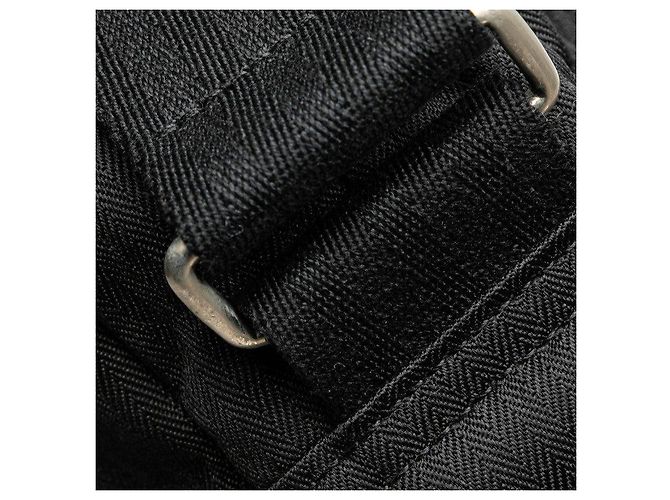 Borsa a tracolla in tela Chevron Acapulco di Hermès Nero - vista 10