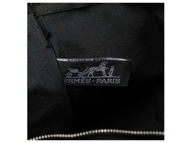 Borsa a tracolla in tela Chevron Acapulco di Hermès Nero - vista 11
