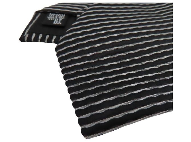 Gravata 100% seda Giorgio Armani Prata - vista 2