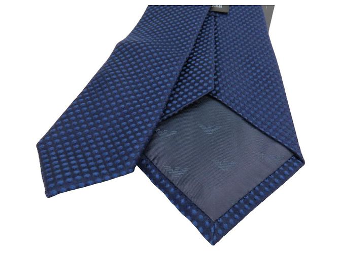 Cravatta in seta Emporio Armani Blu Blu navy - vista 3