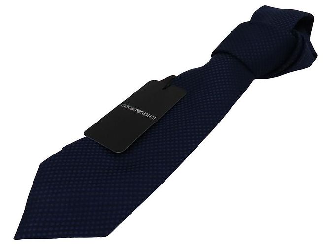 Cravatta in seta Emporio Armani Blu Blu navy - vista 6