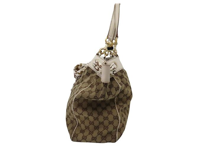 Borsa Tote GG Canvas Gucci 153033 Bianco - vista 4