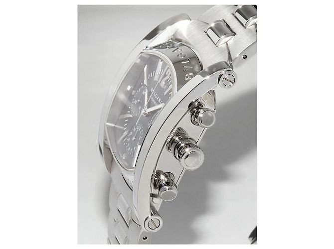 Bulgari Bvlgari Assioma Edelstahl-Chronograph Blau - Ansicht 3