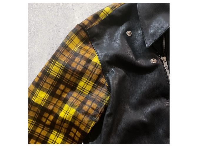 Autre Marque RAR - Perfekte Leder und Fransen - Blauer Marmor - Wie Neu - Größe M - Ansicht 2