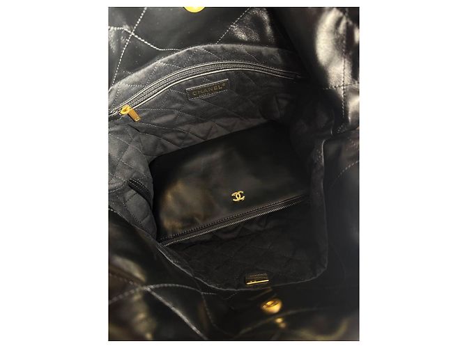 Borsa a mano Chanel 22 piccola in pelle nera Nero - vista 7