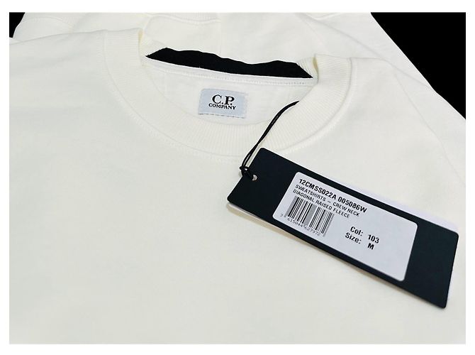 CP Company Diagonal Raised Fleece Sweatshirt Weiß - Ansicht 7