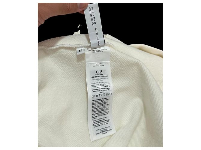 CP Company Diagonal Raised Fleece Sweatshirt Weiß - Ansicht 8