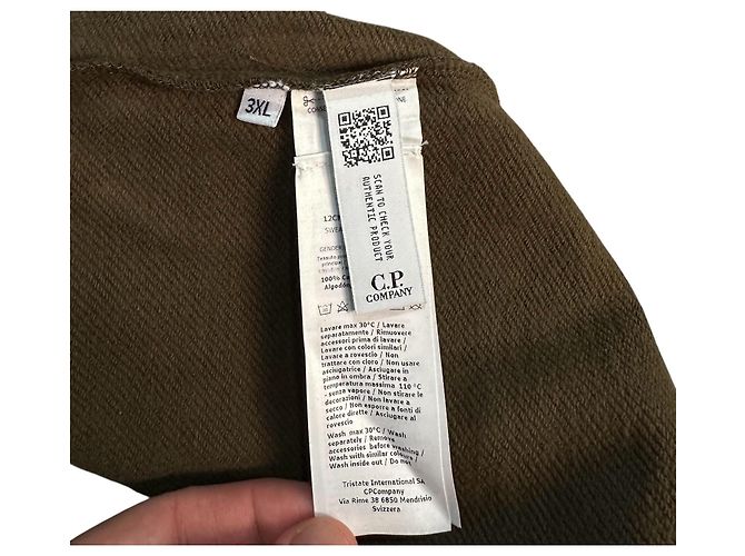 CP Company Diagonal Raised Fleece Sweatshirt Grün - Ansicht 10
