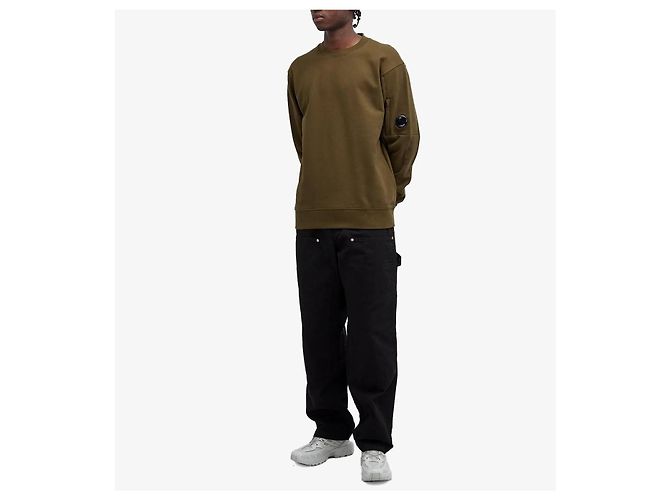 CP Company Diagonal Raised Fleece Sweatshirt Grün - Ansicht 6