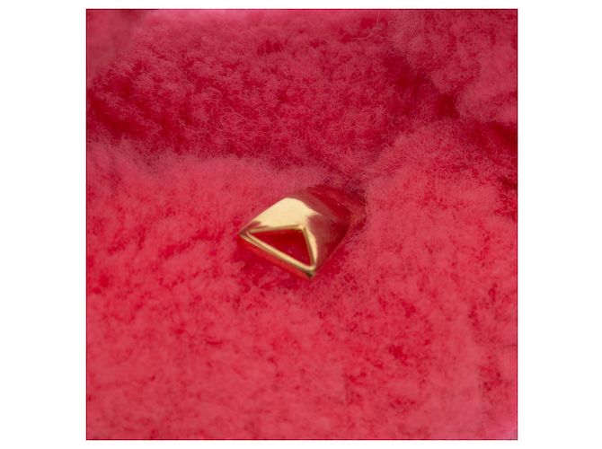 Bottega Veneta Mini Jodie in shearling rosa - vista 10