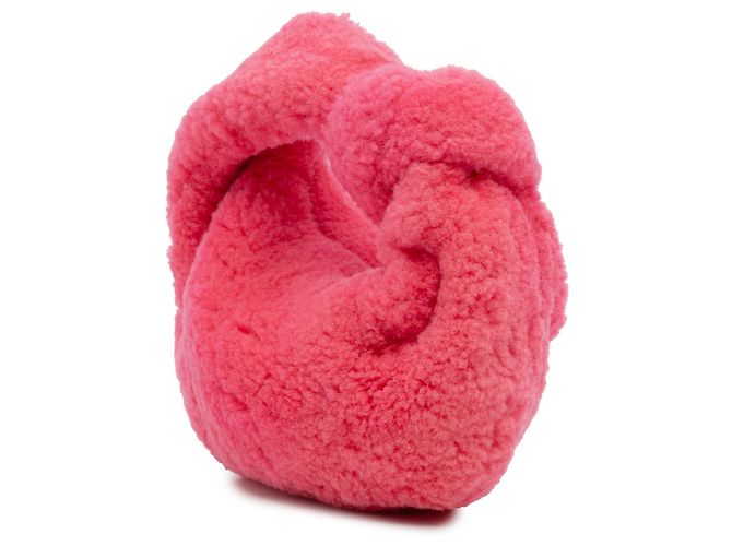 Bottega Veneta Mini Jodie in shearling rosa - vista 2