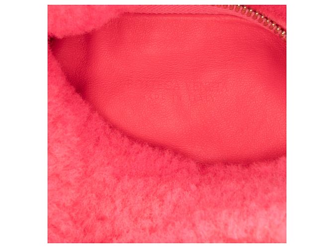 Bottega Veneta Mini Jodie in shearling rosa - vista 5