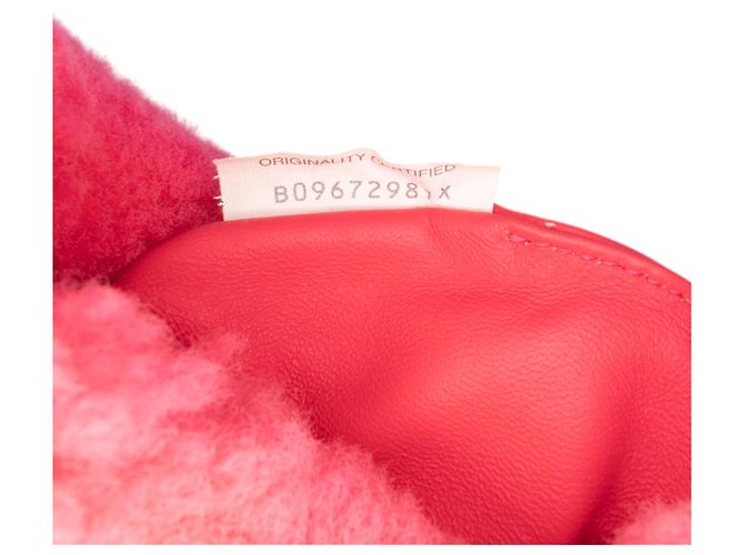 Bottega Veneta Mini Jodie in shearling rosa - vista 7