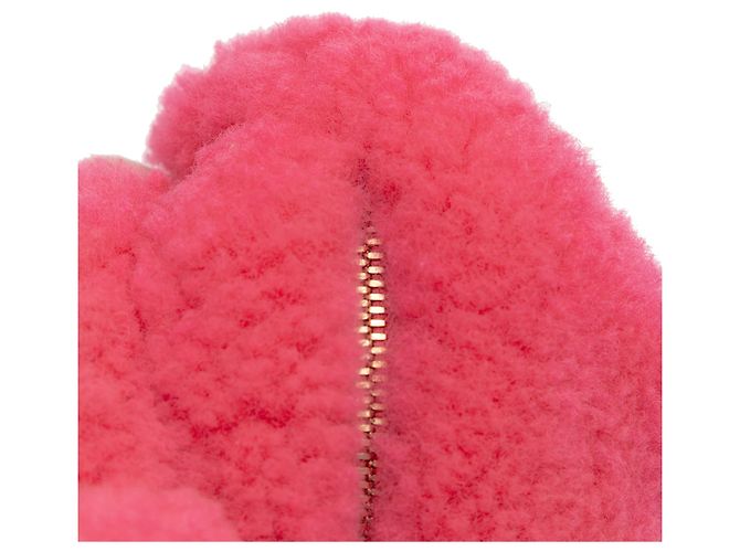 Bottega Veneta Mini Jodie in shearling rosa - vista 9