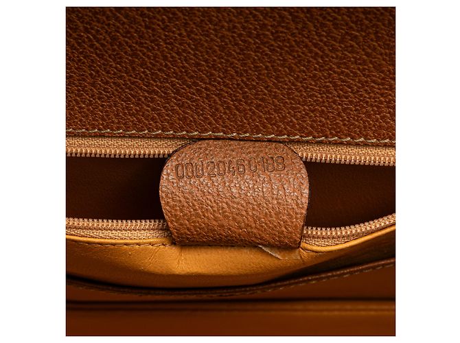 Gucci Brown Small Grained Calfskin Bamboo Night - vista 6