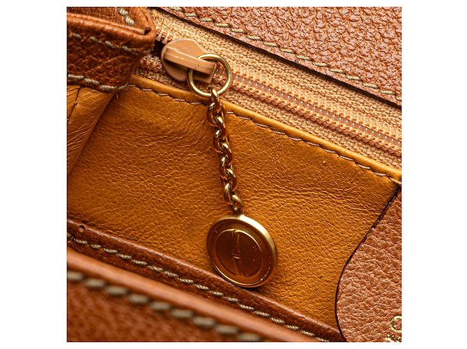 Gucci Brown Small Grained Calfskin Bamboo Night - vista 7