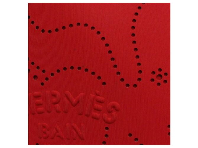 Hermès Neoban MM perforierte Tasche mit geprägtem Oktopus Rot - Ansicht 7