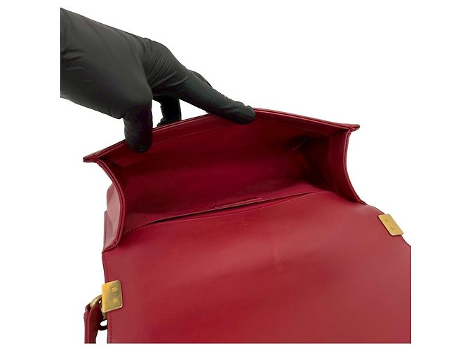Borsa a Spalla Chanel Boy in Pelle di Agnello Rosso - vista 9