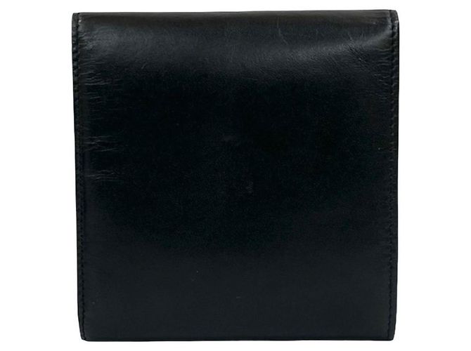 Céline CELINE Vintage Macadam Blason Pattern Leather Bifold Wallet Brown Black - view 2