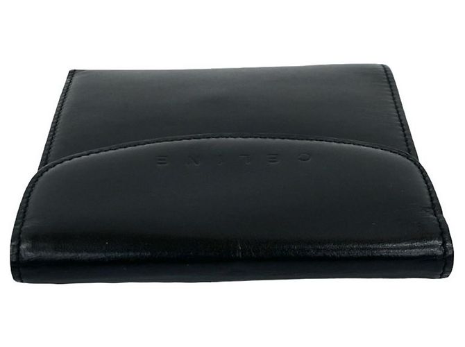 Céline CELINE Vintage Macadam Blason Pattern Leather Bifold Wallet Brown Black - view 3