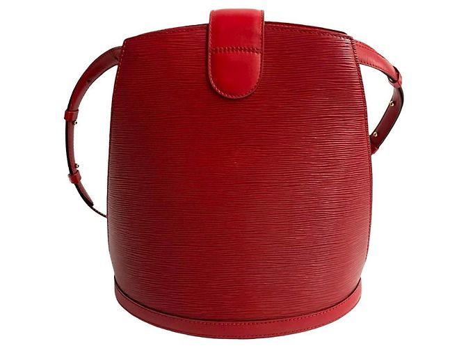Borsa a spalla Cluny in pelle Epi Louis Vuitton Rosso - vista 4