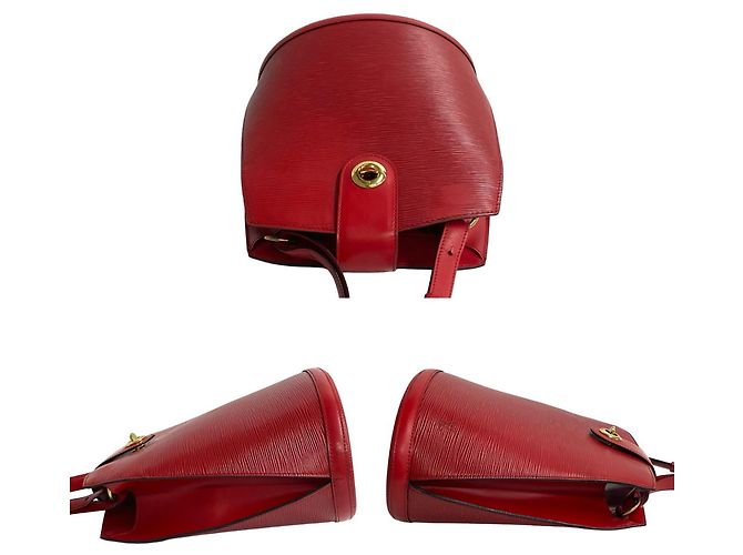 Borsa a spalla Cluny in pelle Epi Louis Vuitton Rosso - vista 5