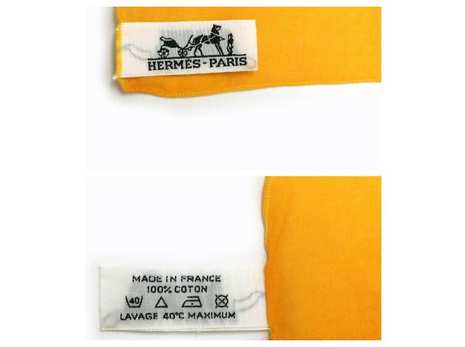 Chal grande de algodón Hermès con estampado Jungle Love Multicolor Verde Amarillo - vista 5