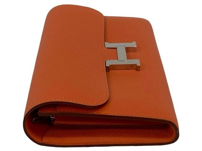 Cartera Long Constance de Hermès en Cuero Epsom Naranja - vista 4