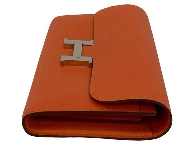 Cartera Long Constance de Hermès en Cuero Epsom Naranja - vista 5
