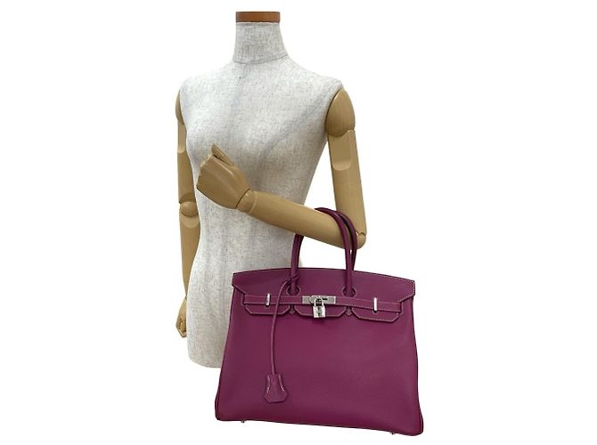 Borsa Hermès Birkin 35 in pelle Epsom Porpora - vista 2
