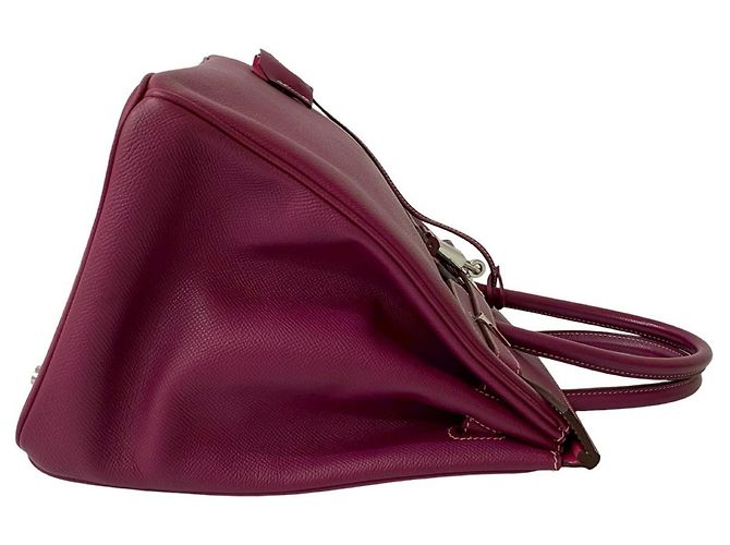 Borsa Hermès Birkin 35 in pelle Epsom Porpora - vista 6