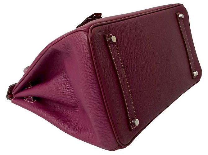 Borsa Hermès Birkin 35 in pelle Epsom Porpora - vista 7