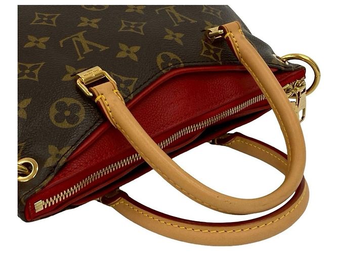 Borsa a mano in pelle Monogram Pallas BB di Louis Vuitton Marrone Rosso - vista 4