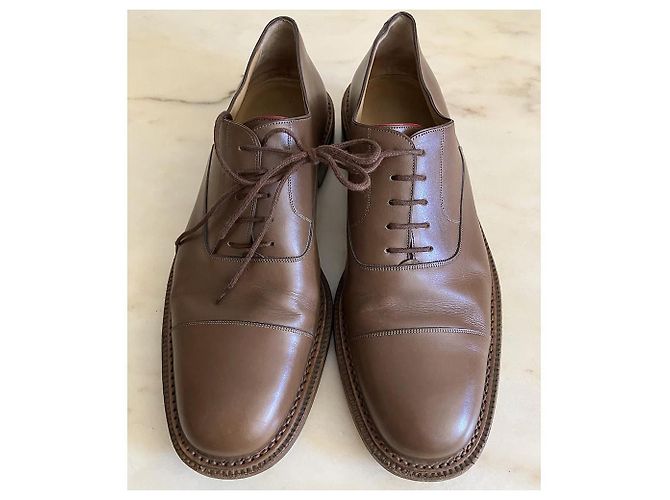 Bally Sapatos de amarrar em couro marrom Castanho claro - vista 2
