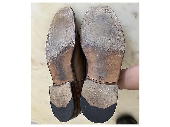 Bally Sapatos de amarrar em couro marrom Castanho claro - vista 4