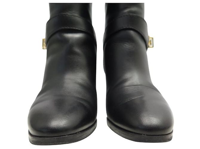 GIVENCHY EDEN HEEL BOOTS 36 IN BLACK LEATHER HIGH BOOTS BOX - view 4